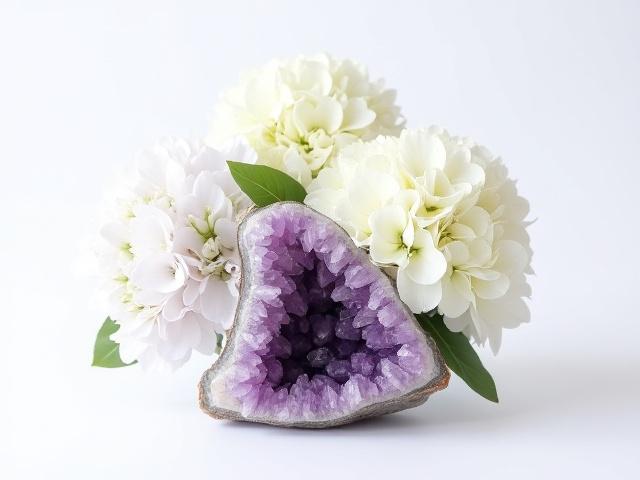 アメジストを添えたセレニティブルーム